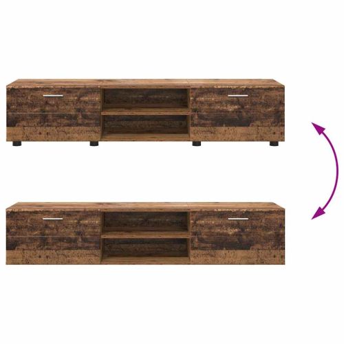 Комплект ТВ шкаф с чекмедже FLORIN Старо дърво Инженерно дърво