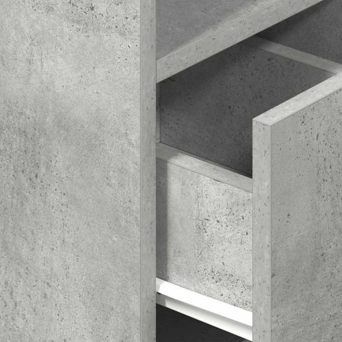 Нощни шкафчета, 2 бр, с чекмедже, бетонно сив, 25x31x66 см