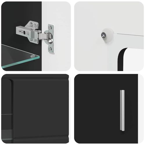 Служебен шкаф FLORIN Черно 55,5 x 29 x 103 см Инженерно дърво