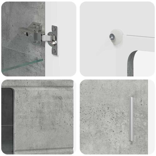 Служебен шкаф с рафт FLORIN Циментено сиво 55,5 x 29 x 103 см