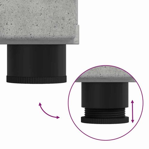 Служебен шкаф с рафт FLORIN Циментено сиво 55,5 x 29 x 103 см