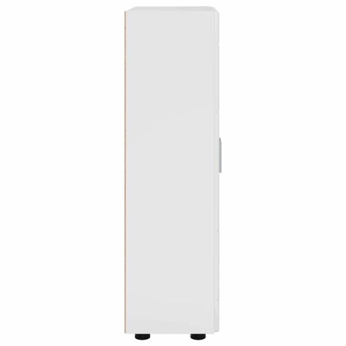 Служебен шкаф с рафт FLORIN Лъскаво бяло 55,5 x 29 x 103 см