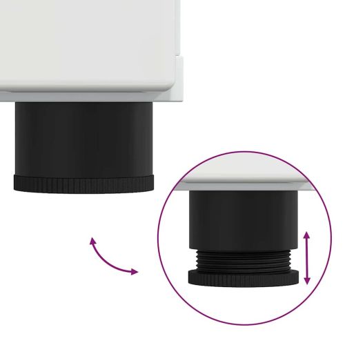 Служебен шкаф с рафт FLORIN Лъскаво бяло 55,5 x 29 x 103 см