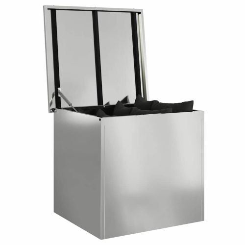 Кутия за съхранение на открито Сребрист 55 x 50,5 x 50 см