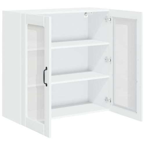 Кухненски шкаф Лъскаво бяло 80 x 31 x 80 см Инженерно дърво