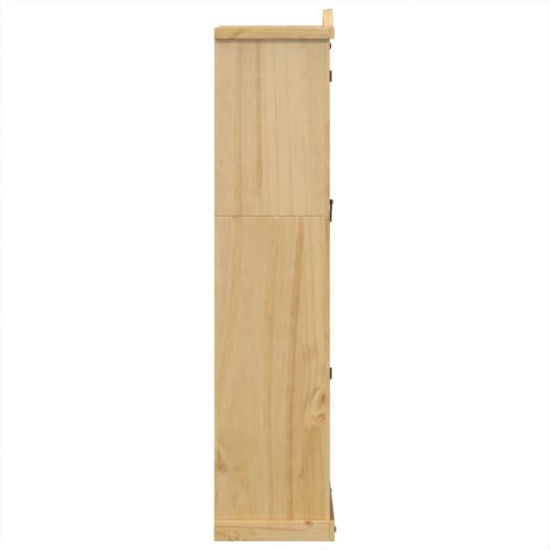 Стъклен шкаф витрина Corona 99x43x187 см бор масив