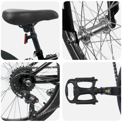 Планински Велосипед 20 инча 6-Speed за 5-8 години Черно