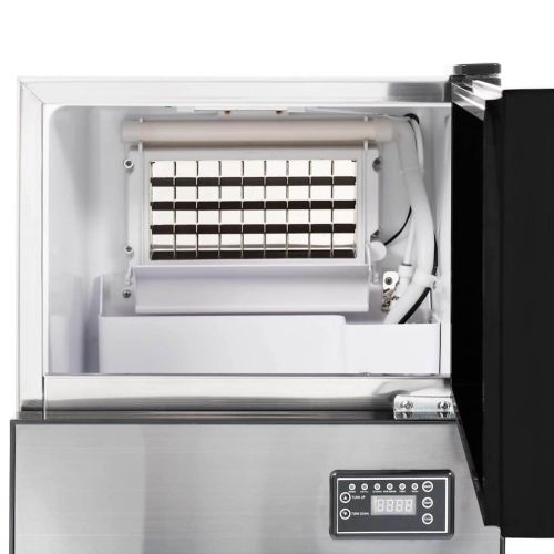 Уред за ледени кубчета с врата Сребрист 43 x 40 x 71 см