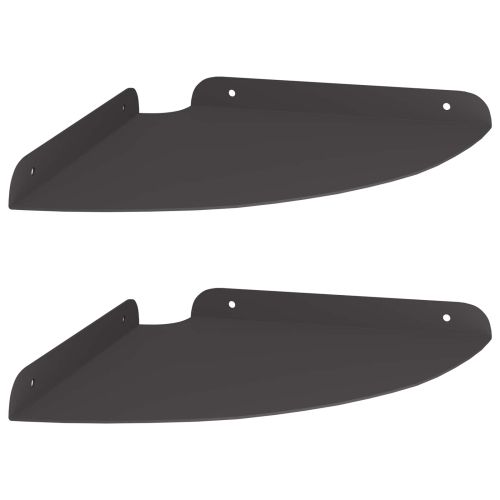 Стенен рафт с рафт със съхранение 2 pcs Черно 24 x 24 x 2 см