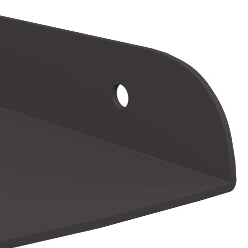 Плаващ рафт за ъгъл с рафт 2 pcs Черен 24 x 24 x 2 см