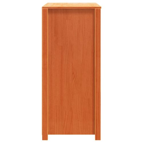 Страничен шкаф, восъчнокафяв, 100x40x90 см, борово дърво масив