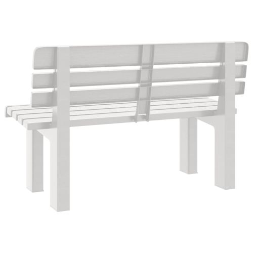 Градинска пейка, бяла, 110x52x71 см, полипропилен