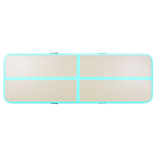 Надуваем дюшек за гимнастика с помпа, 500x100x10 см, PVC, зелен