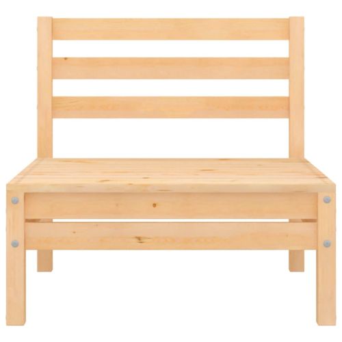 Градински лаундж комплект, 6 части, бор масив