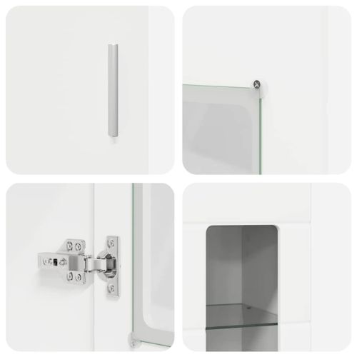 Висок шкаф с рафт FLORIN Бяло 60 x 35 x 182 см Инженерно дърво