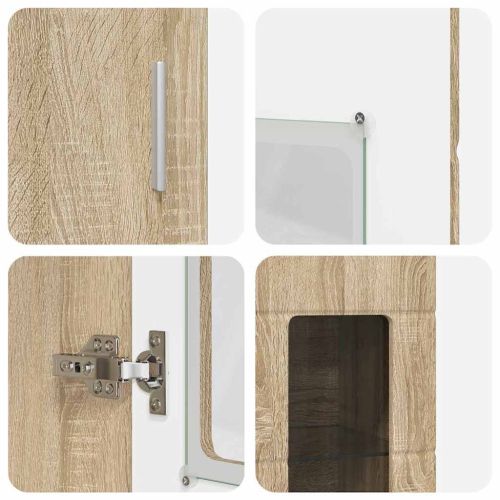 Висок шкаф FLORIN Сонома дъб 60 x 35 x 182 см Инженерно дърво