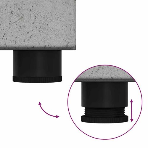 Висок шкаф с рафт FLORIN Циментено сиво 60 x 35 x 182 см