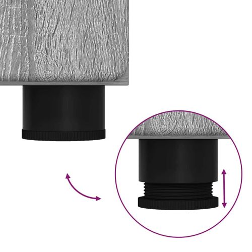 Висок шкаф FLORIN Сив Сонома 60 x 35 x 182 см Инженерно дърво