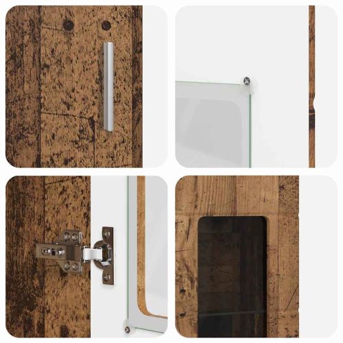 Висок шкаф FLORIN Старо дърво 60 x 35 x 182 см Инженерно дърво