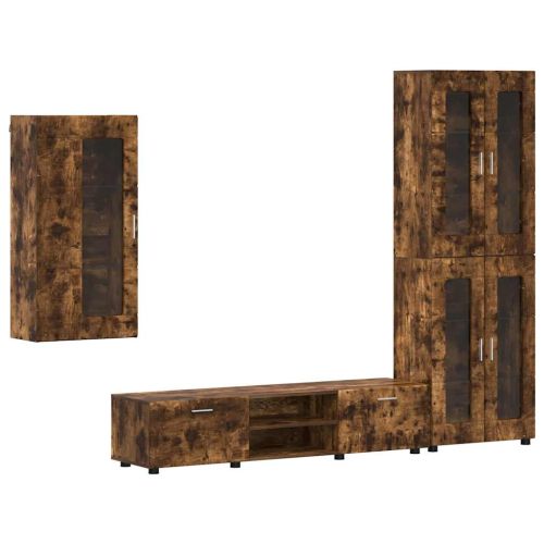 Комплект ТВ шкаф с чекмедже FLORIN Димян дъб Инженерно дърво