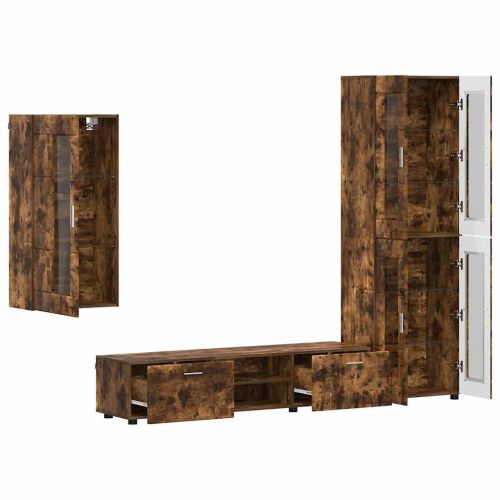Комплект ТВ шкаф с рафт FLORIN 3 pcs Димян дъб Инженерно дърво