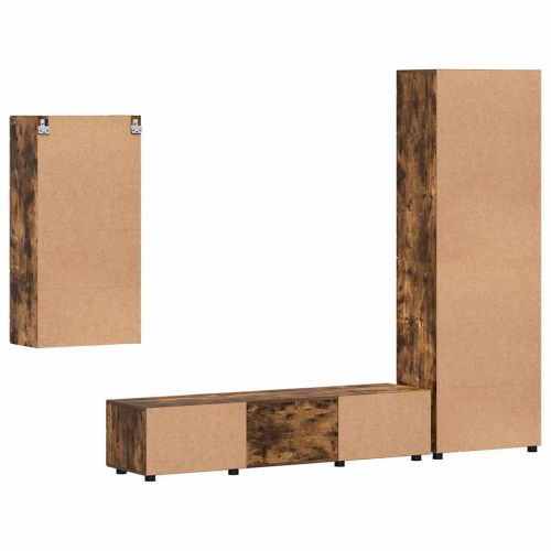 Комплект ТВ шкаф с рафт FLORIN 3 pcs Димян дъб Инженерно дърво