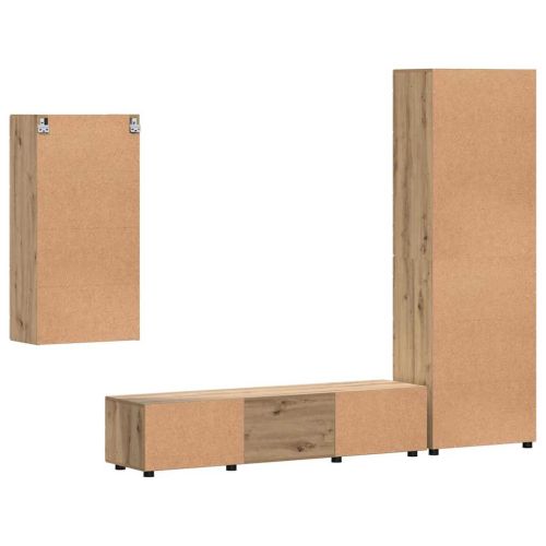 Комплект ТВ шкаф с чекмедже FLORIN 3 pcs Дъб Инженерно дърво
