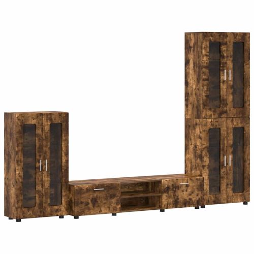 Комплект ТВ шкаф с чекмедже FLORIN Димян дъб Инженерно дърво