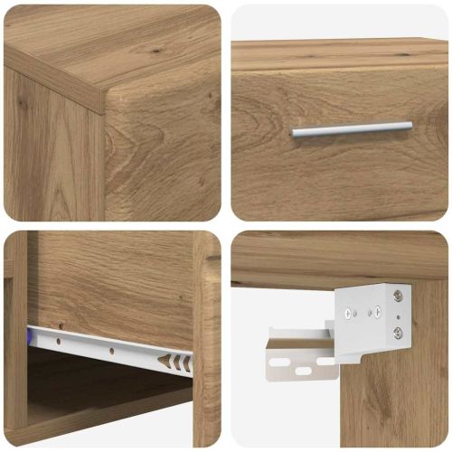 Комплект ТВ шкаф с чекмедже FLORIN 3 pcs Дъб Инженерно дърво