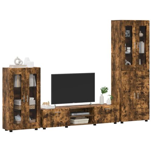Комплект ТВ шкаф с чекмедже FLORIN Димян дъб Инженерно дърво