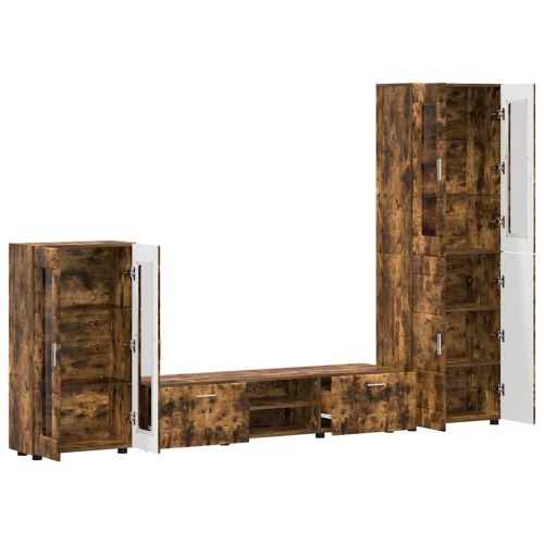 Комплект ТВ шкаф с чекмедже FLORIN Димян дъб Инженерно дърво