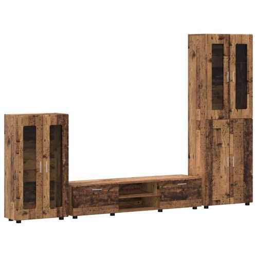 Комплект ТВ шкаф с чекмедже FLORIN Старо дърво Инженерно дърво