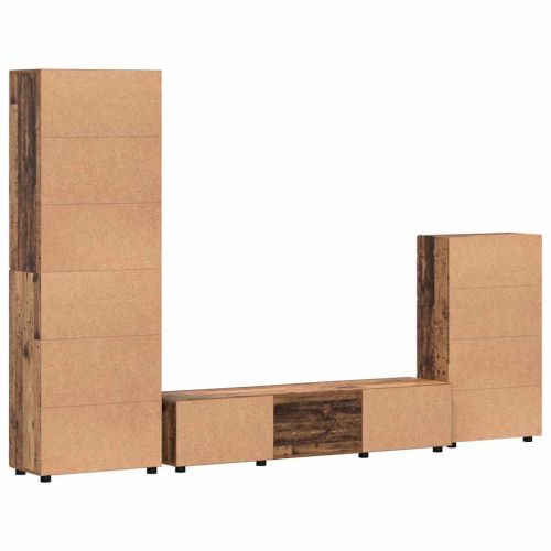 Комплект ТВ шкаф с чекмедже FLORIN Старо дърво Инженерно дърво