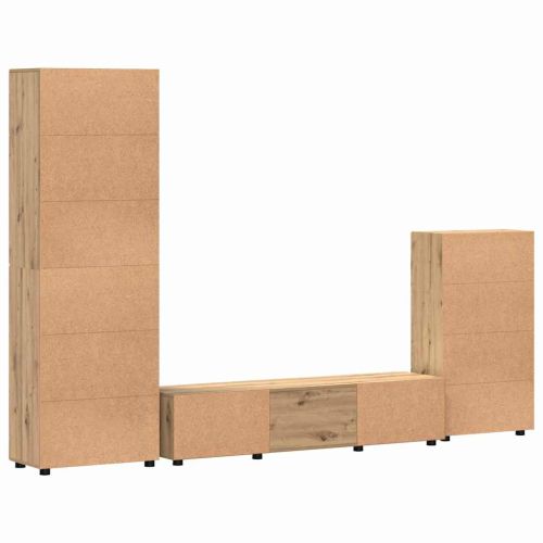 Комплект ТВ шкаф с чекмедже с рафт FLORIN Дъб Инженерно дърво