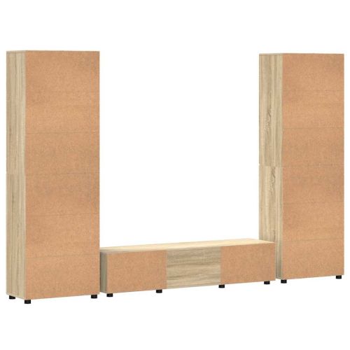 Комплект ТВ шкаф с рафт FLORIN 3 pcs Сонома дъб Инженерно дърво