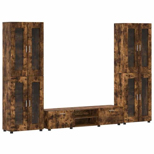 Комплект ТВ шкаф с чекмедже FLORIN Димян дъб Инженерно дърво