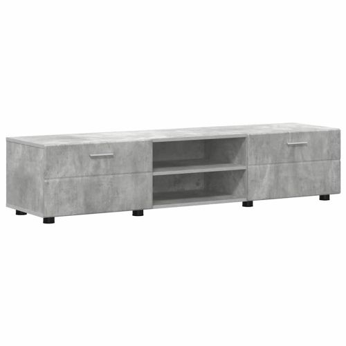 Комплект ТВ шкаф FLORIN 3 pcs Циментено сиво Инженерно дърво