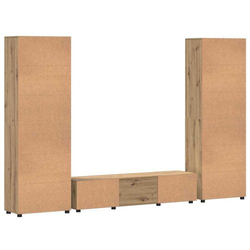 Комплект ТВ шкаф с чекмедже с рафт FLORIN Дъб Инженерно дърво