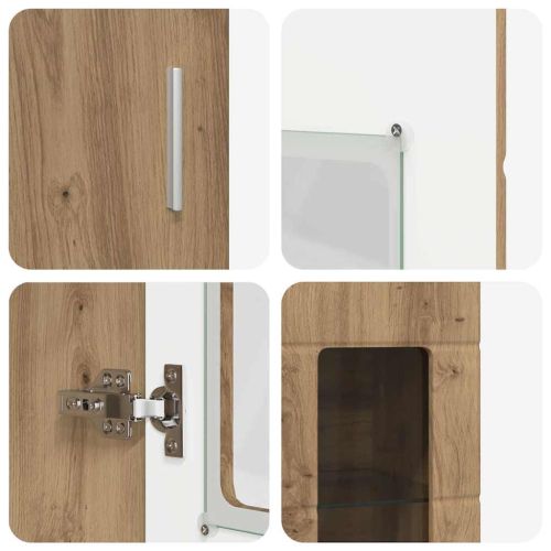 Комплект ТВ шкаф с чекмедже с рафт FLORIN Дъб Инженерно дърво