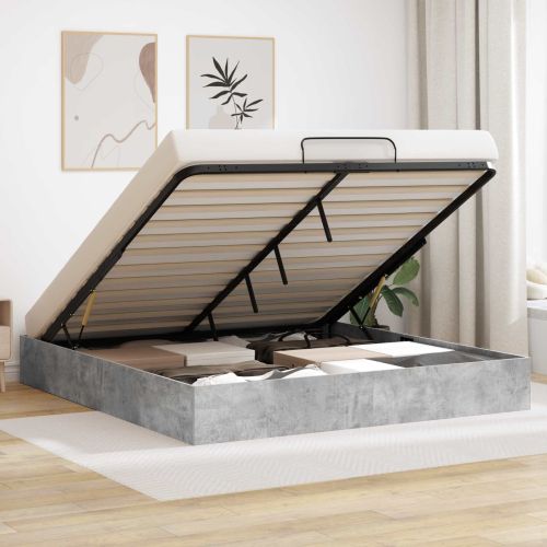 Отоманско легло със съхранение Бетон 203 x 180 x 25 см