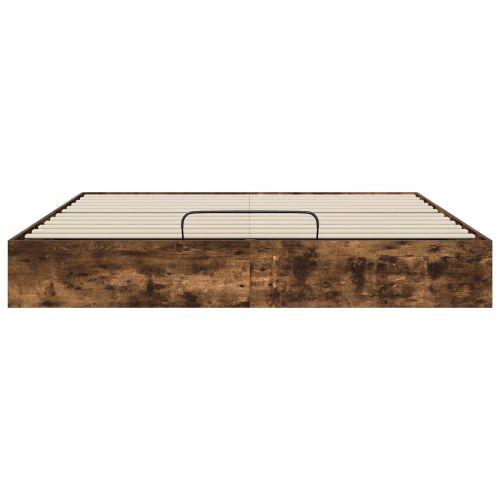 Отоманско легло със съхранение Пушена Дъб 203 x 180 x 25 см