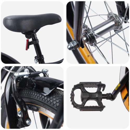 Детски Велосипед 20 инча за 6–11 години Оранжево черно