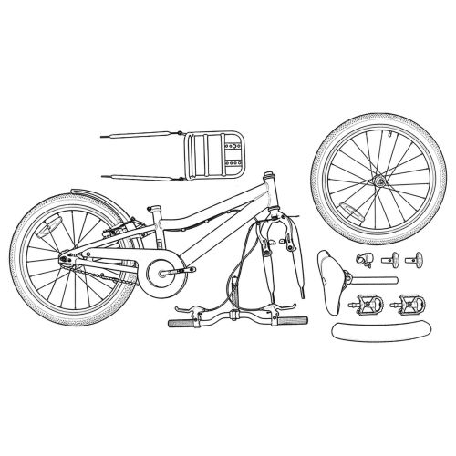 Детски Велосипед 20 инча за 6–11 години Оранжево черно