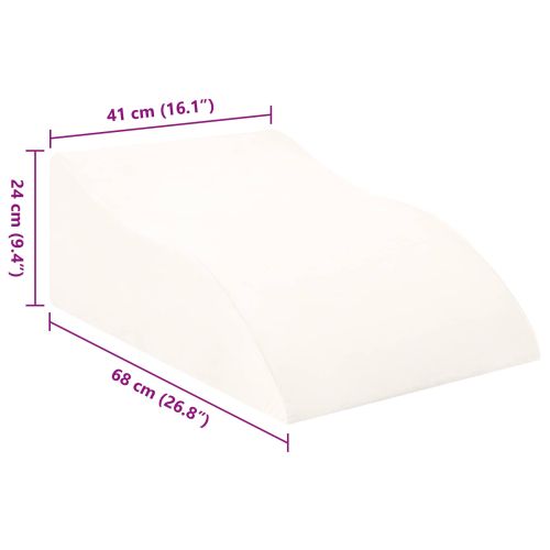 Възглавничка за крака 68 x 41 x 24 см PU пяна Бяло
