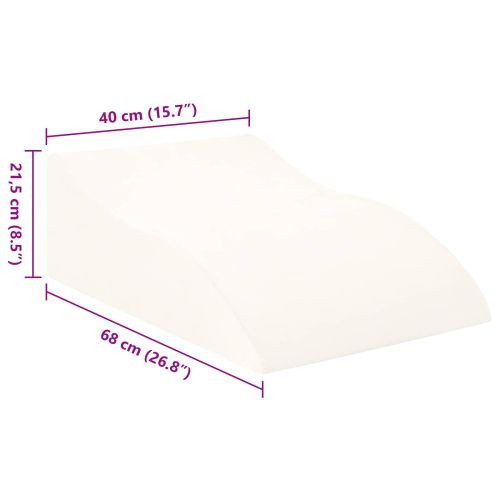 Възглавничка за крака 68 x 40 x 21,5 см PU пяна Бяло