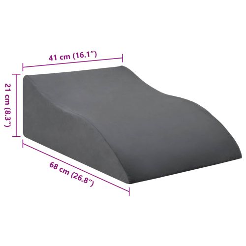 Възглавничка за крака 68 x 41 x 21 см PU пяна Сиво