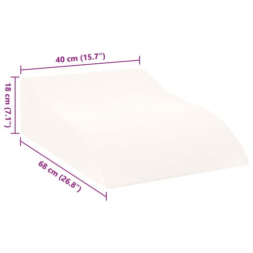 Възглавничка за крака 68 x 40 x 18 см PU пяна Бяло