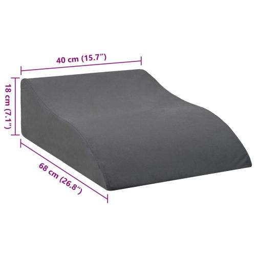 Възглавничка за крака 68 x 40 x 18 см PU пяна Сиво