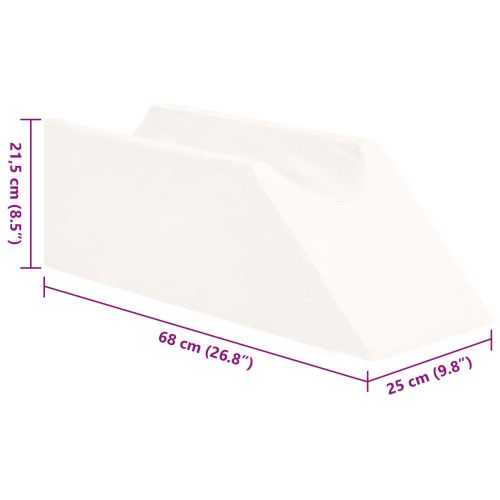 Възглавничка за крака Едноцветен Бяло 68 x 25 x 21,5 см PU пяна