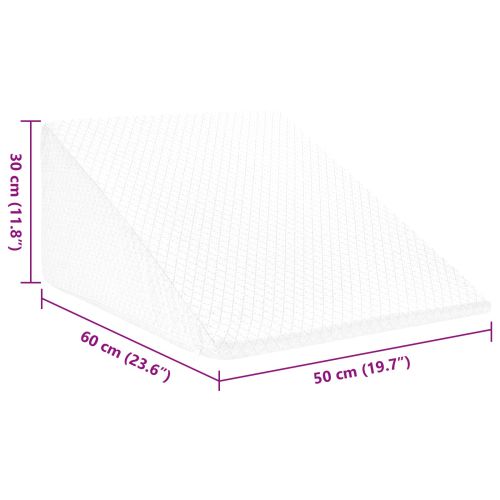 Възглавничка за крака Бяло 60 x 50 x 30 см Мемори пяна